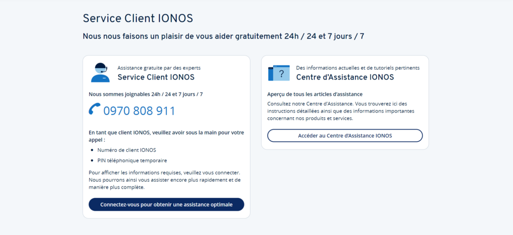 support client ionos
